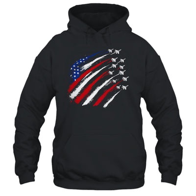 Patriotic Red Blue USA Flag Fighter Jets 4th Of July Shirt & Tank Top | teecentury