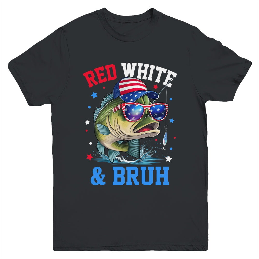 Patriotic Red White & Bruh America Fish Fishing 4th Of July Shirt & Tank Top | teecentury
