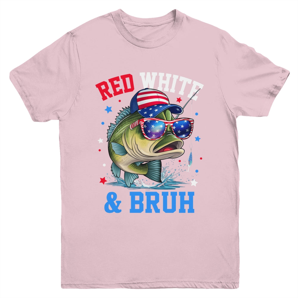 Patriotic Red White & Bruh America Fish Fishing 4th Of July Shirt & Tank Top | teecentury