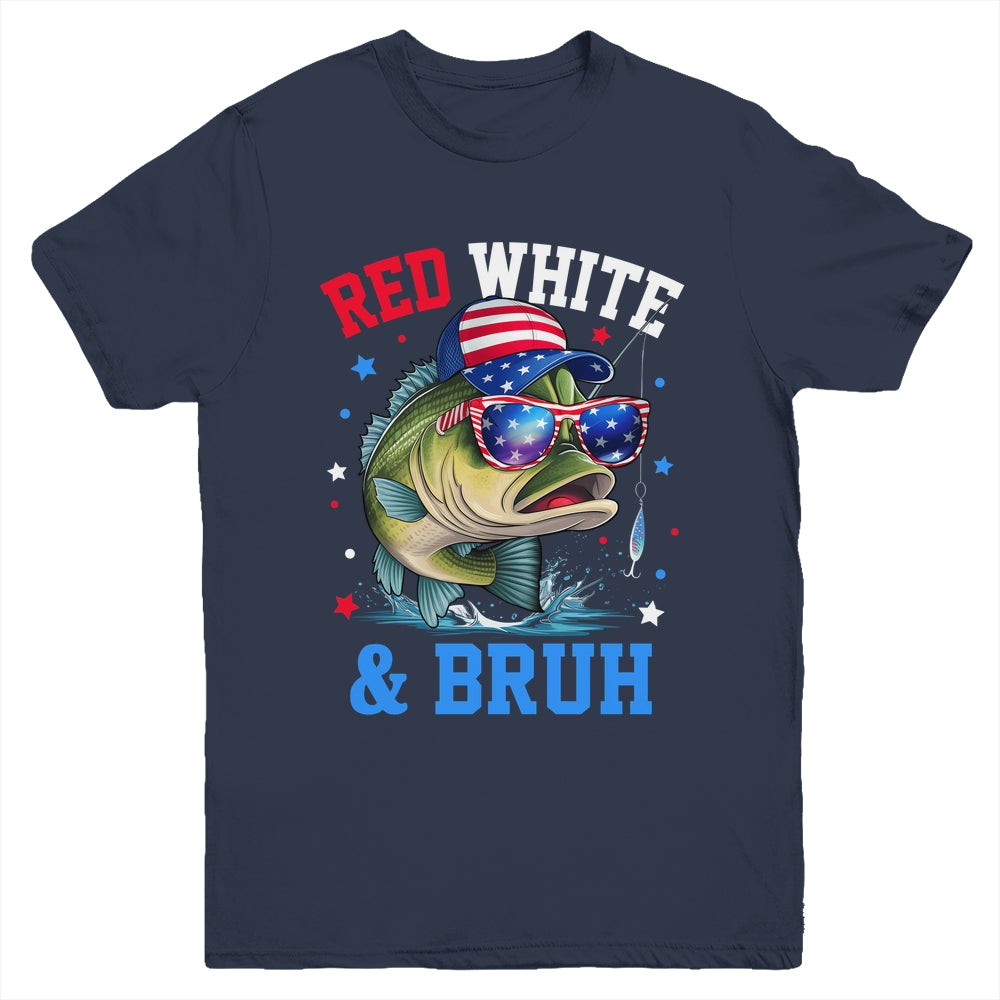 Patriotic Red White & Bruh America Fish Fishing 4th Of July Shirt & Tank Top | teecentury