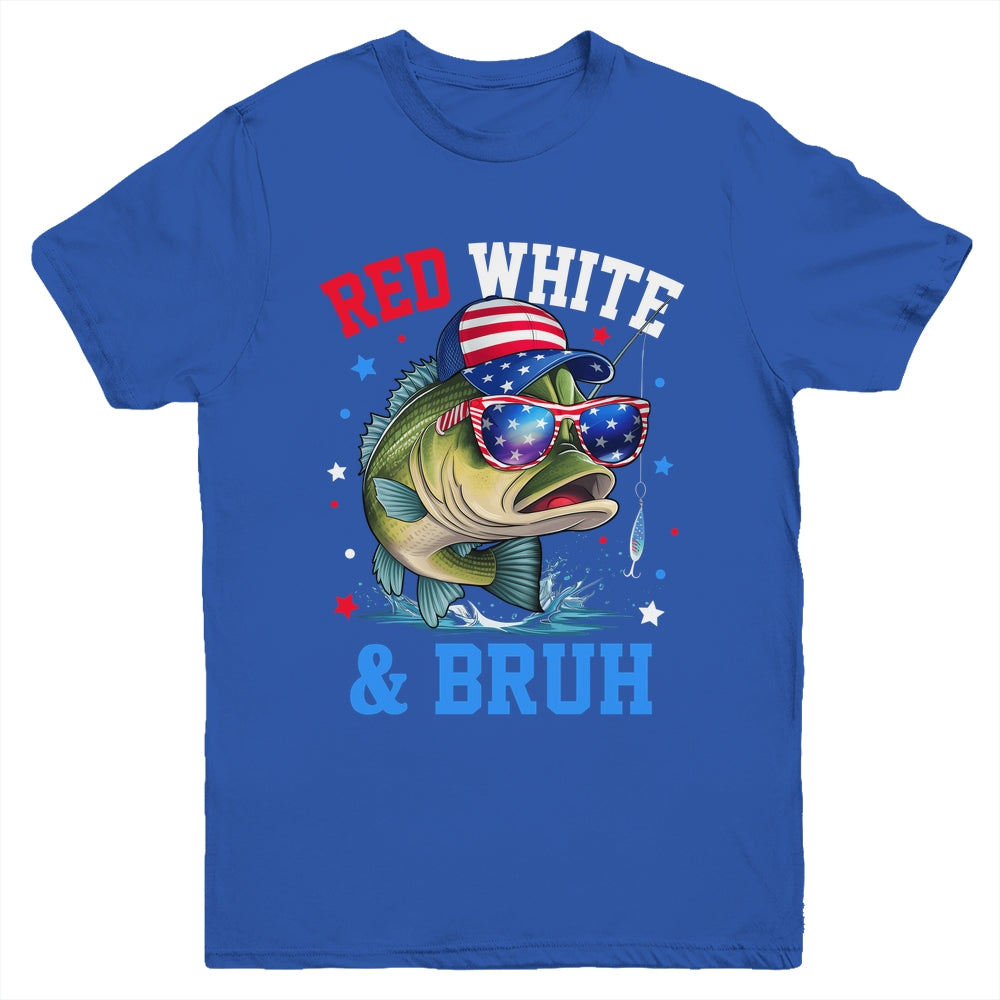 Patriotic Red White & Bruh America Fish Fishing 4th Of July Shirt & Tank Top | teecentury