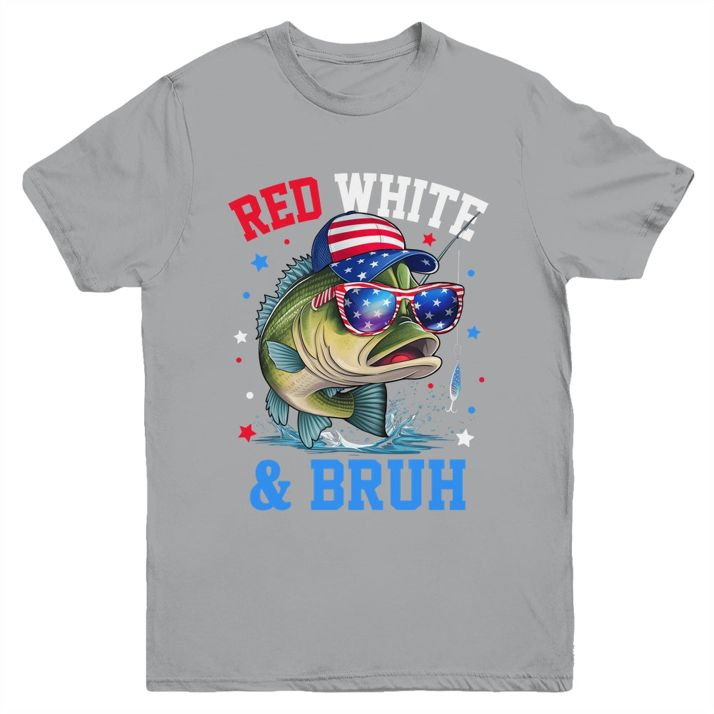 Patriotic Red White & Bruh America Fish Fishing 4th Of July Shirt & Tank Top | teecentury