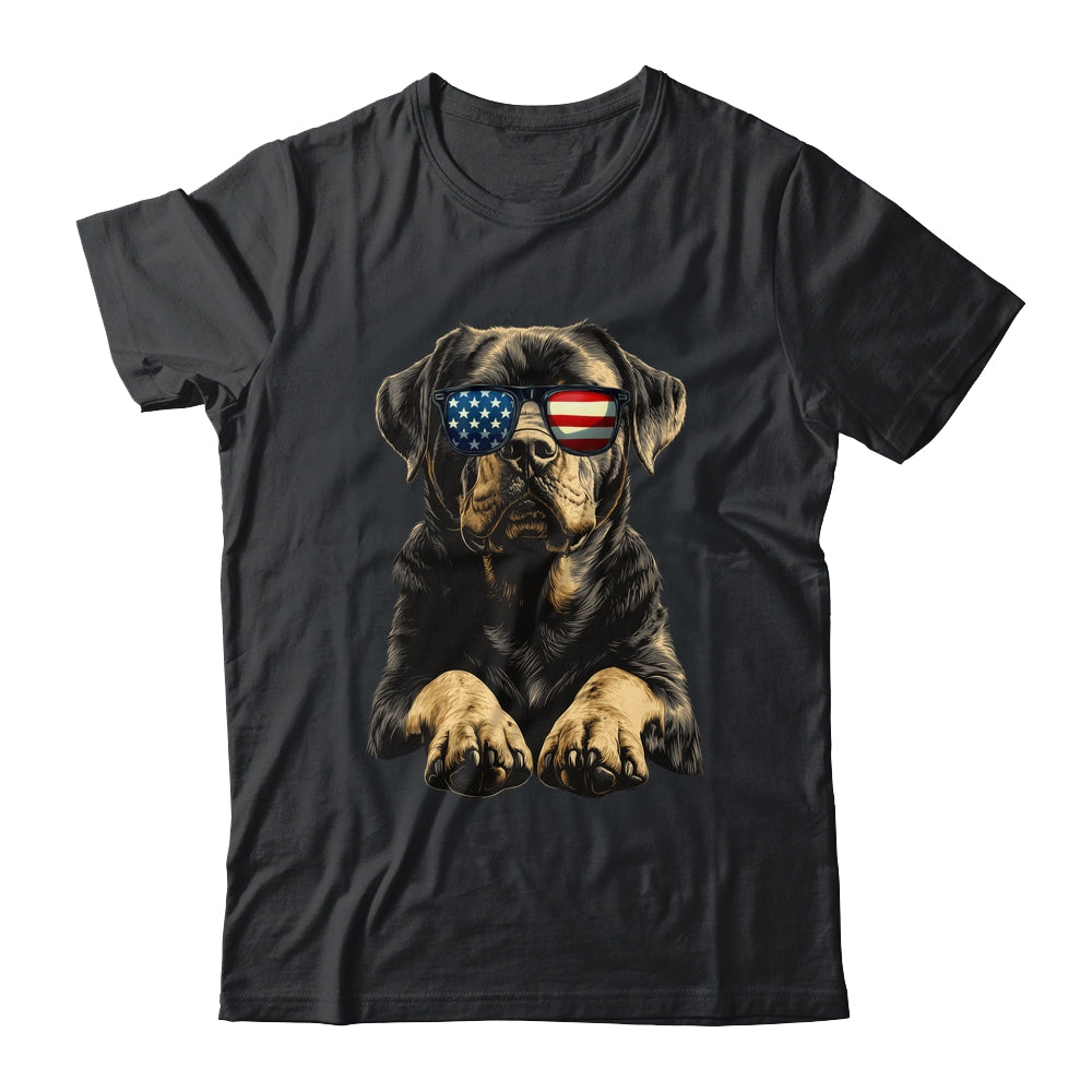 Patriotic Rottweiler Dog USA Flag 4th Of July Shirt & Tank Top | teecentury