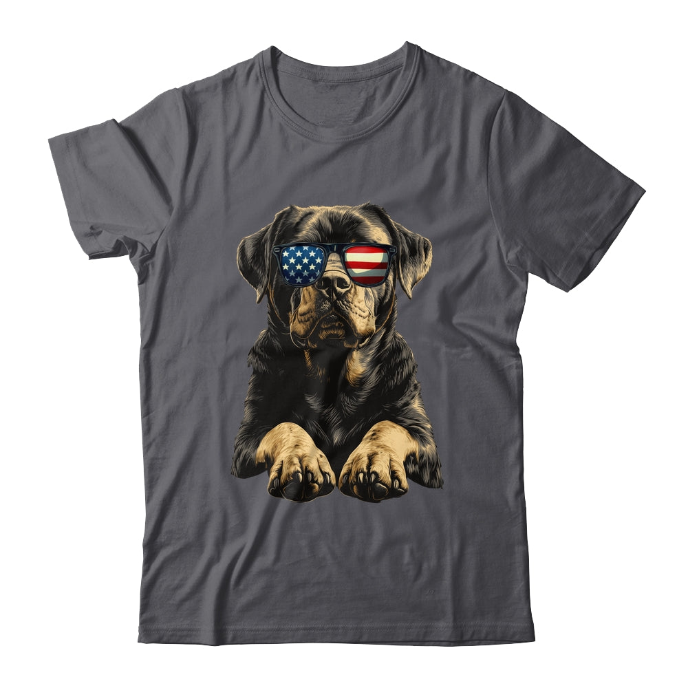 Patriotic Rottweiler Dog USA Flag 4th Of July Shirt & Tank Top | teecentury