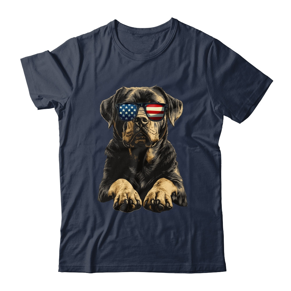Patriotic Rottweiler Dog USA Flag 4th Of July Shirt & Tank Top | teecentury