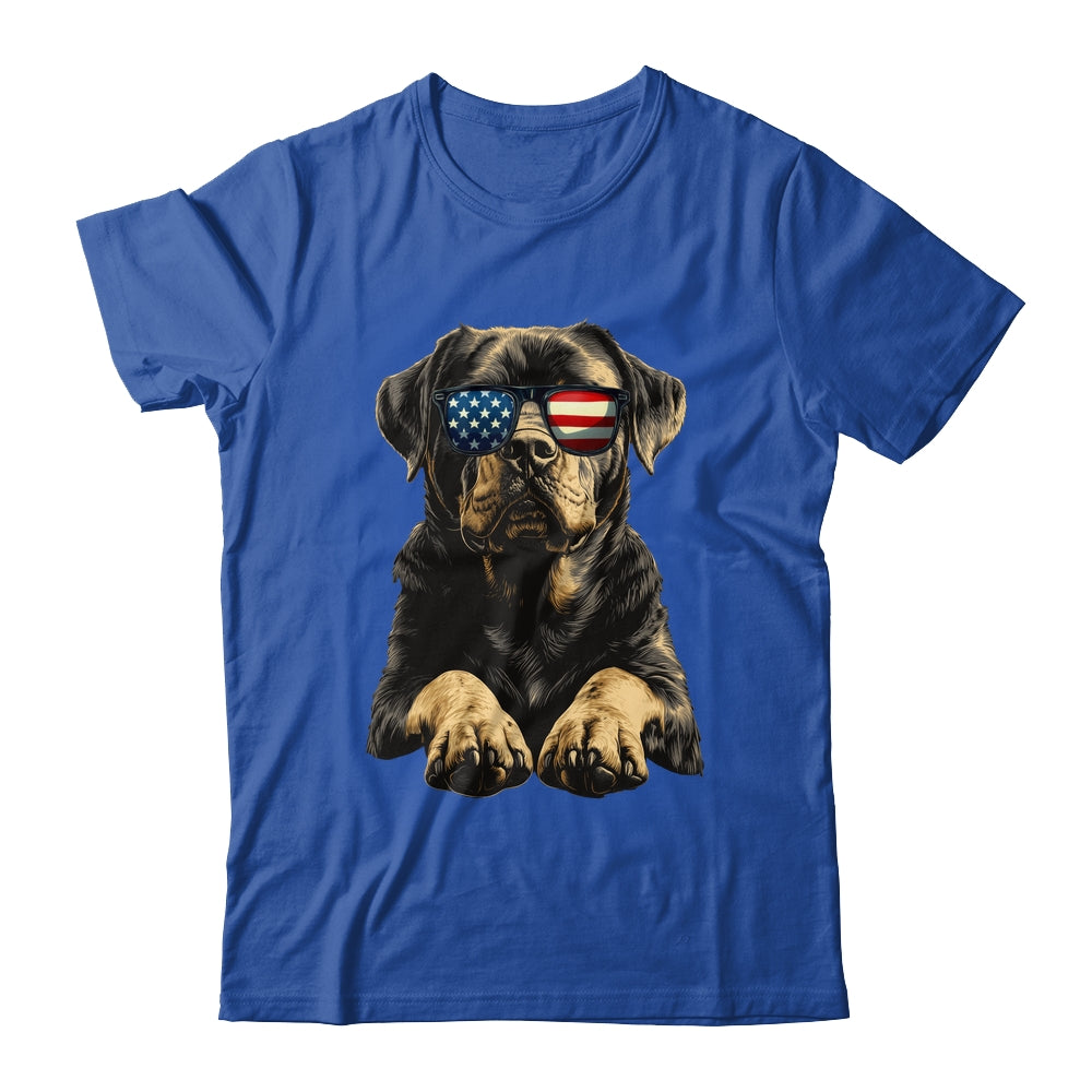 Patriotic Rottweiler Dog USA Flag 4th Of July Shirt & Tank Top | teecentury
