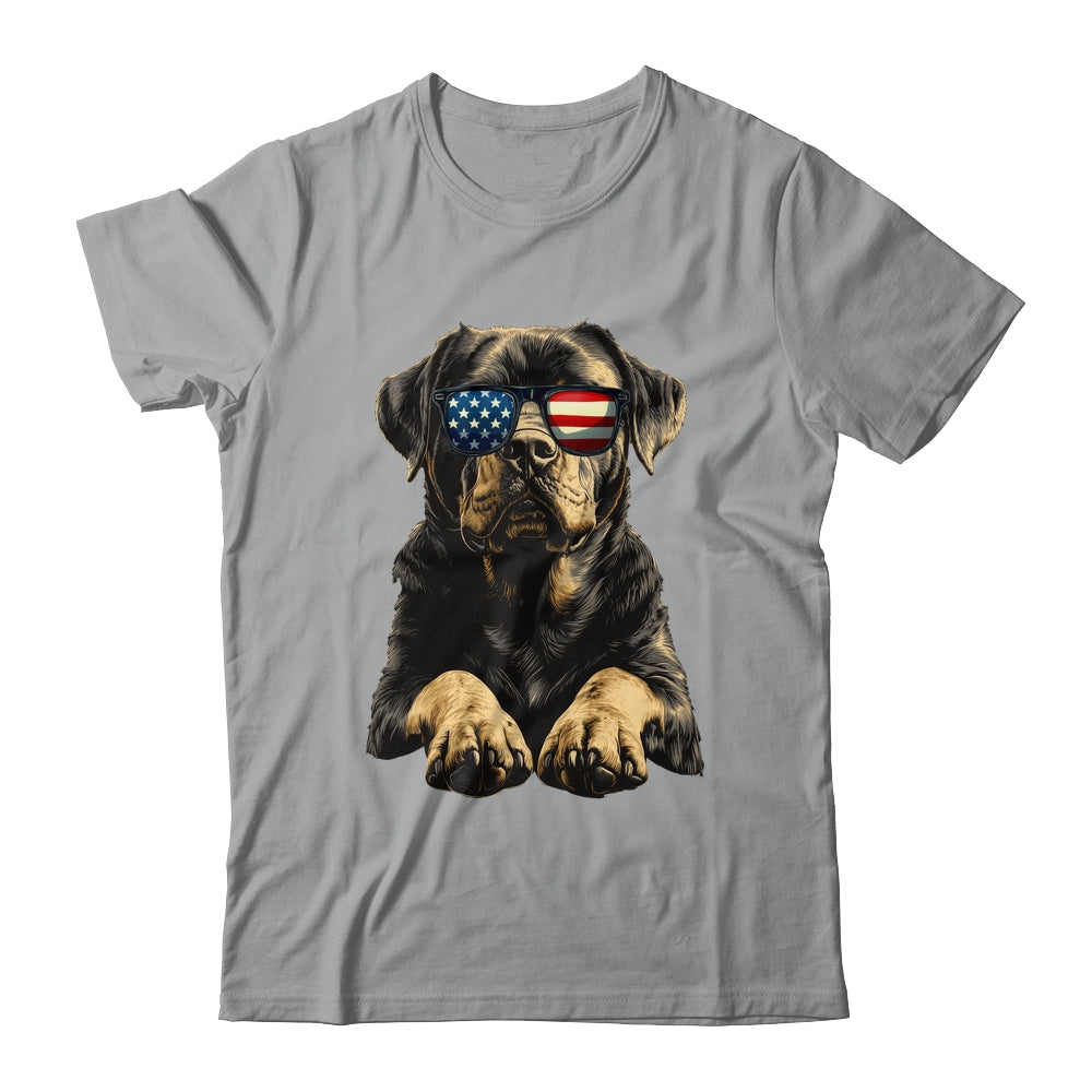 Patriotic Rottweiler Dog USA Flag 4th Of July Shirt & Tank Top | teecentury
