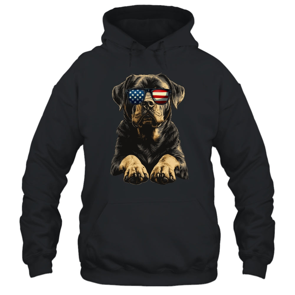 Patriotic Rottweiler Dog USA Flag 4th Of July Shirt & Tank Top | teecentury