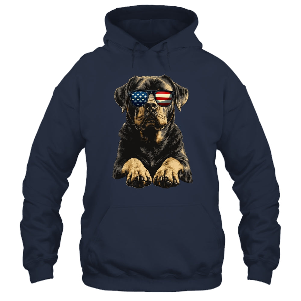 Patriotic Rottweiler Dog USA Flag 4th Of July Shirt & Tank Top | teecentury