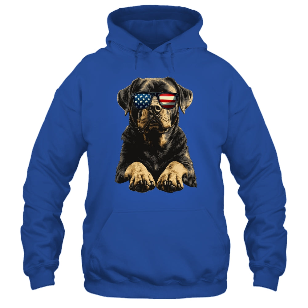 Patriotic Rottweiler Dog USA Flag 4th Of July Shirt & Tank Top | teecentury