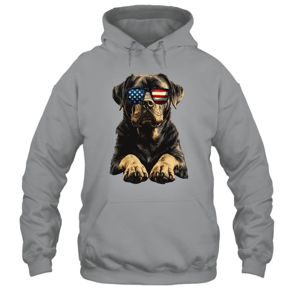 Patriotic Rottweiler Dog USA Flag 4th Of July Shirt & Tank Top | teecentury