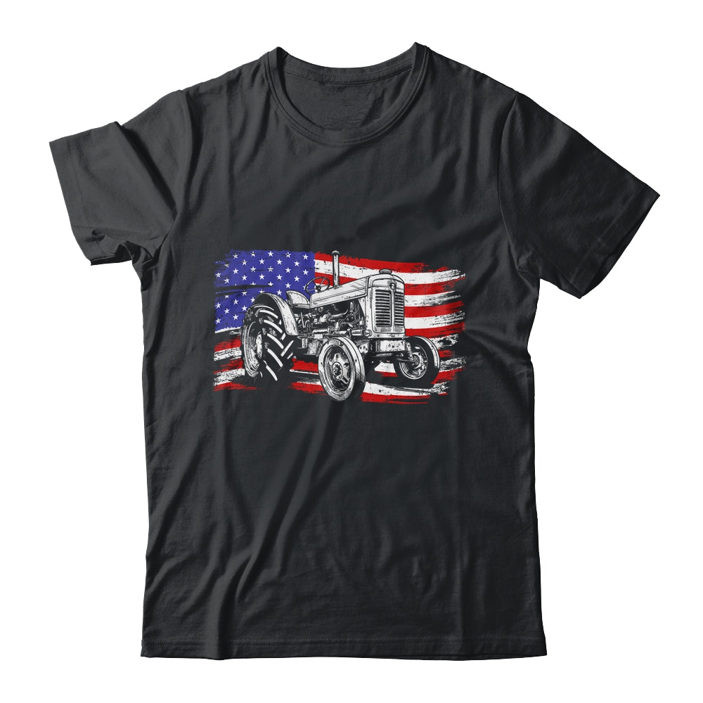 Patriotic Tractor USA American Flag Tractor Farm Men Women Shirt & Hoodie | teecentury