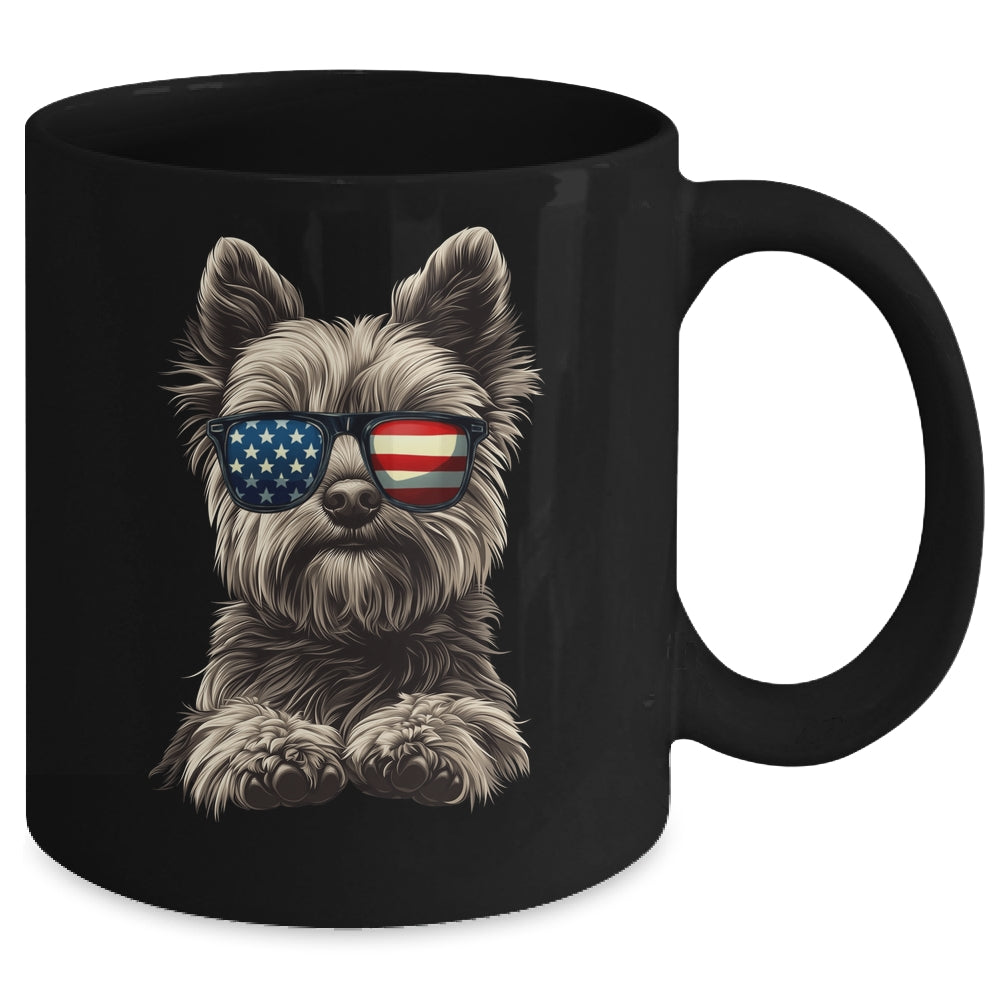 Patriotic Yorkshire Terrier Dog USA Flag 4th Of July Mug | teecentury
