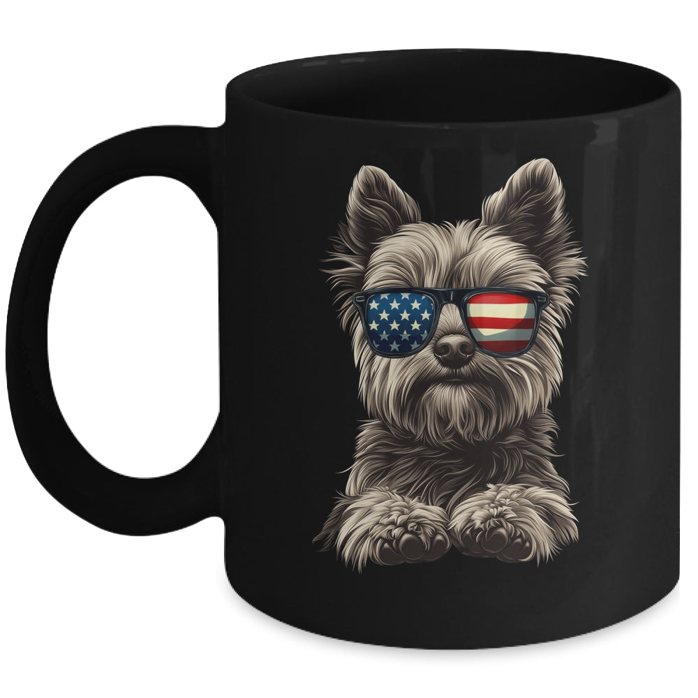 Patriotic Yorkshire Terrier Dog USA Flag 4th Of July Mug | teecentury