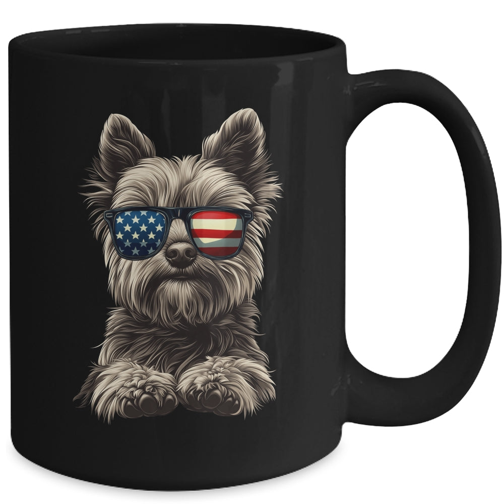 Patriotic Yorkshire Terrier Dog USA Flag 4th Of July Mug | teecentury