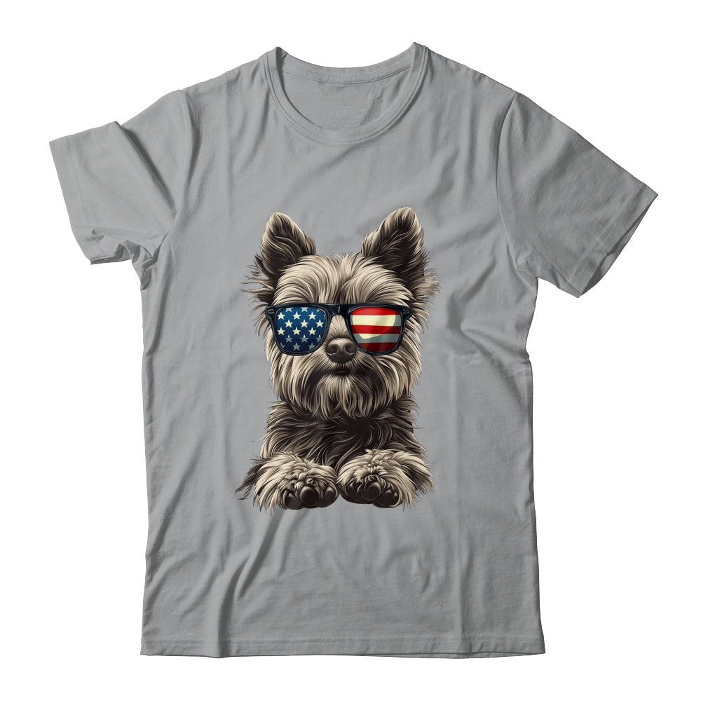 Patriotic Yorkshire Terrier Dog USA Flag 4th Of July Shirt & Tank Top | teecentury