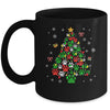 Paws Print Christmas Tree Dog Or Cat With Santa Lights Mug | teecentury