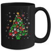 Paws Print Christmas Tree Dog Or Cat With Santa Lights Mug | teecentury