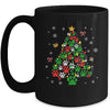 Paws Print Christmas Tree Dog Or Cat With Santa Lights Mug | teecentury