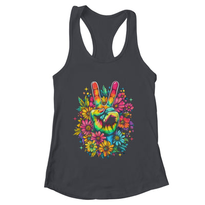 Peace Hippie 60s 70s Tie Dye Flower Love Women Costume Shirt & Tank Top | teecentury