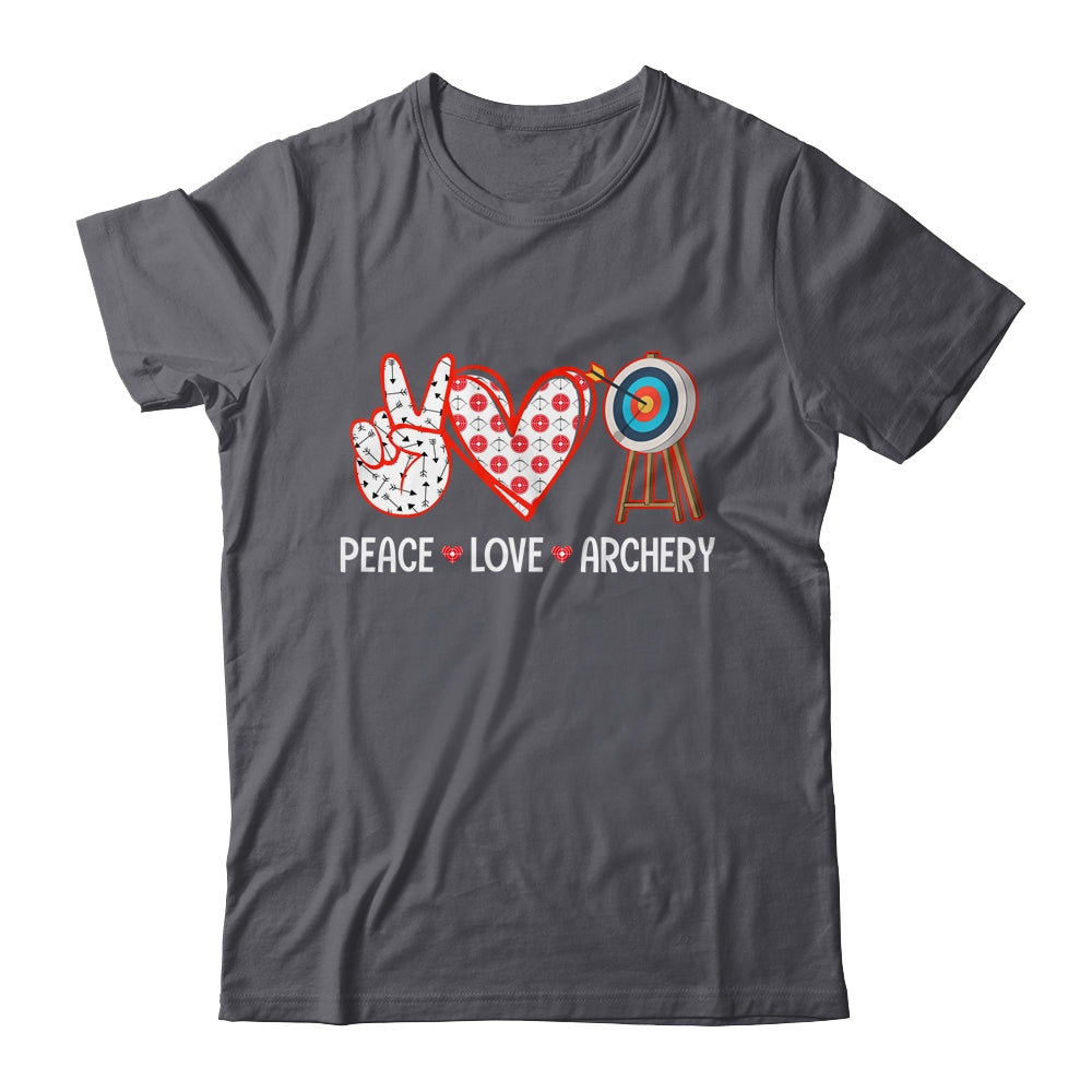 Peace Love Archery Target Men Women Girls Archers Design Shirt & Tank Top | teecentury