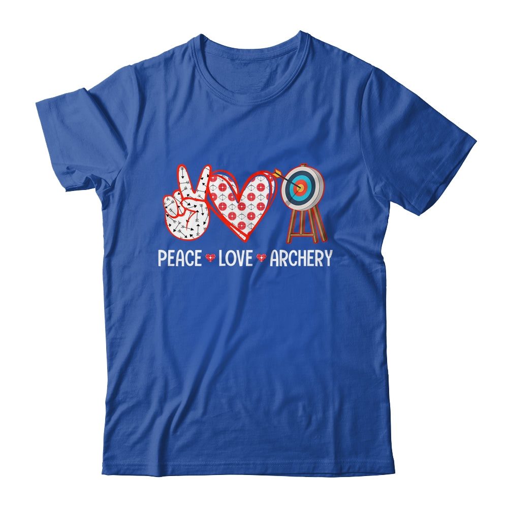 Peace Love Archery Target Men Women Girls Archers Design Shirt & Tank Top | teecentury