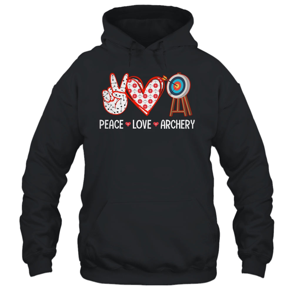 Peace Love Archery Target Men Women Girls Archers Design Shirt & Tank Top | teecentury