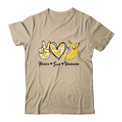Peace Love Bananas Fresh Banana For Fruit Lover Vegan Shirt & Tank Top | teecentury