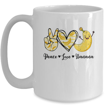 Peace Love Bananas Fresh Banana For Fruit Lover Vegan Mug | teecentury
