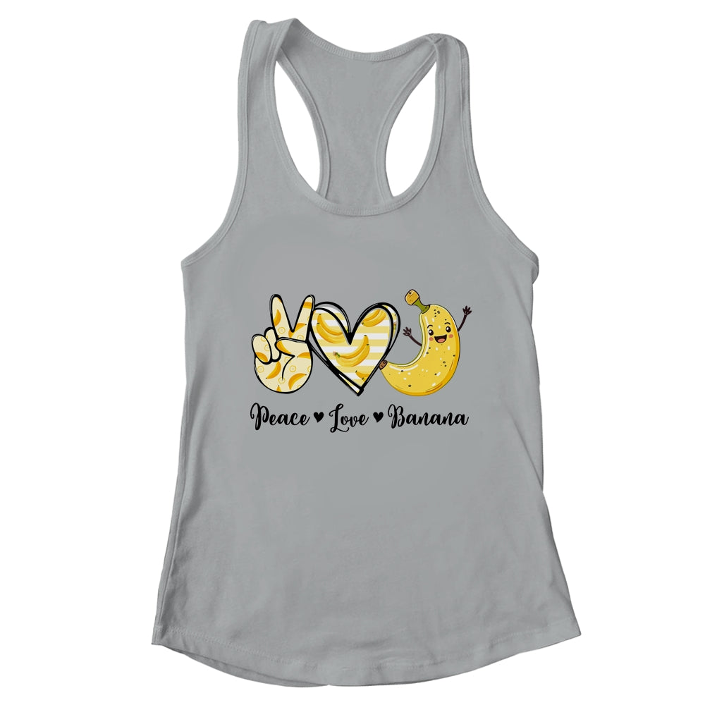 Peace Love Bananas Fresh Banana For Fruit Lover Vegan Shirt & Tank Top | teecentury