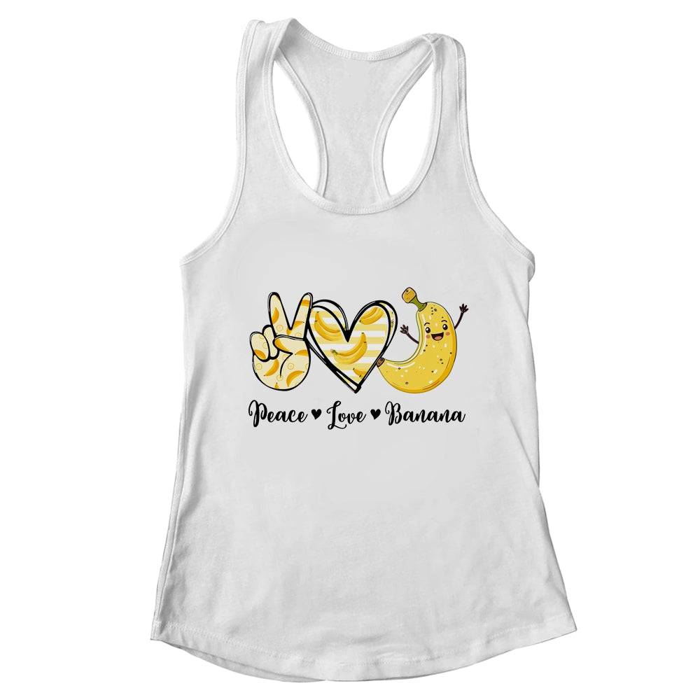 Peace Love Bananas Fresh Banana For Fruit Lover Vegan Shirt & Tank Top | teecentury