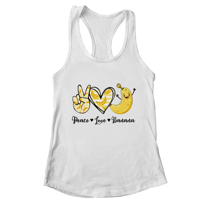 Peace Love Bananas Fresh Banana For Fruit Lover Vegan Shirt & Tank Top | teecentury