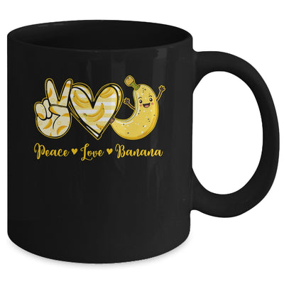Peace Love Bananas Fresh Banana Fruit Lover Men Women Kids Mug | teecentury