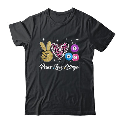 Peace Love Bingo Funny Lucky Bingo Lover Gambling For Women Shirt & Tank Top | teecentury