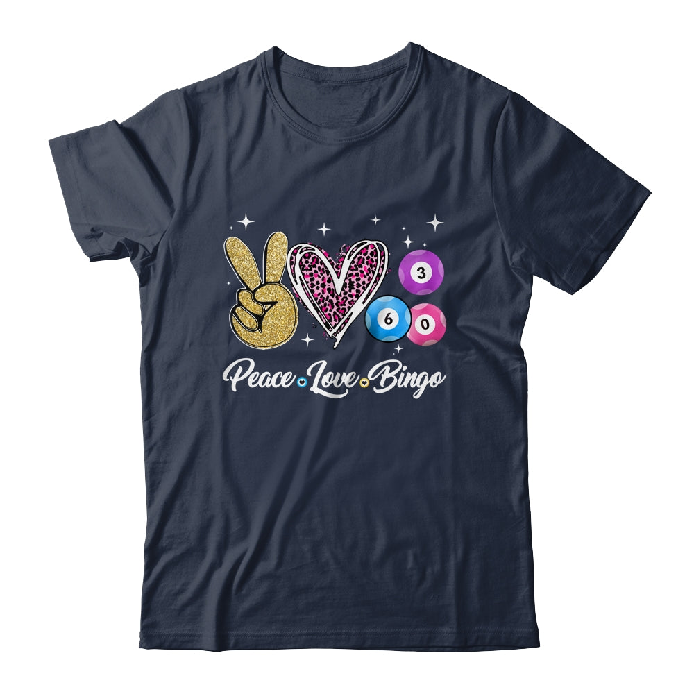 Peace Love Bingo Funny Lucky Bingo Lover Gambling For Women Shirt & Tank Top | teecentury