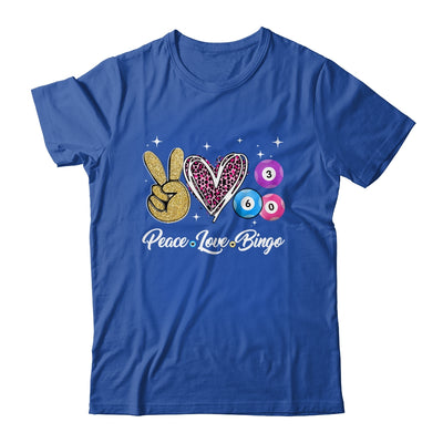 Peace Love Bingo Funny Lucky Bingo Lover Gambling For Women Shirt & Tank Top | teecentury