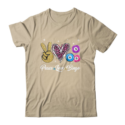 Peace Love Bingo Funny Lucky Bingo Lover Gambling For Women Shirt & Tank Top | teecentury
