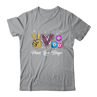 Peace Love Bingo Funny Lucky Bingo Lover Gambling For Women Shirt & Tank Top | teecentury