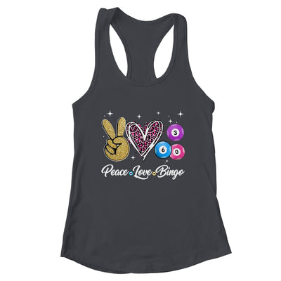 Peace Love Bingo Funny Lucky Bingo Lover Gambling For Women Shirt & Tank Top | teecentury