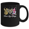Peace Love Bingo Funny Lucky Design Bingo Gnome Lover Women Mug | teecentury