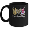 Peace Love Bingo Funny Lucky Design Bingo Gnome Lover Women Mug | teecentury