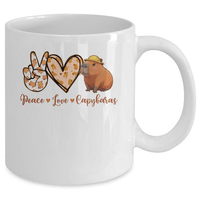 Peace Love Capybara Meme Capy Lover Kawaii Amine Kids Youth Mug | teecentury