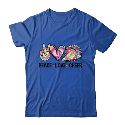 Peace Love Cheer Women Tie Dye Cheerleading Cheerleader Shirt & Tank Top | teecentury