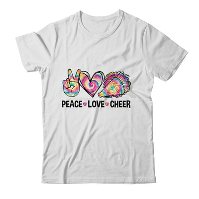 Peace Love Cheer Women Tie Dye Cheerleading Cheerleader Shirt & Tank Top | teecentury