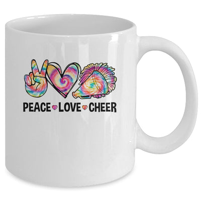 Peace Love Cheer Women Tie Dye Cheerleading Cheerleader Mug | teecentury