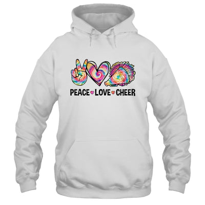 Peace Love Cheer Women Tie Dye Cheerleading Cheerleader Shirt & Tank Top | teecentury