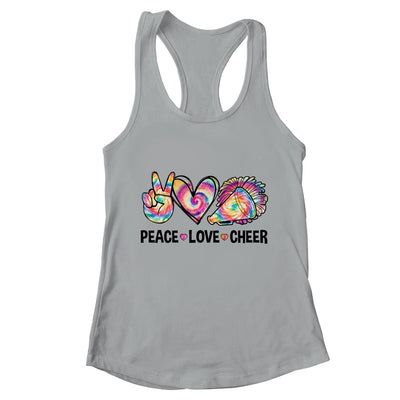 Peace Love Cheer Women Tie Dye Cheerleading Cheerleader Shirt & Tank Top | teecentury