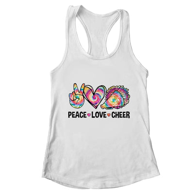 Peace Love Cheer Women Tie Dye Cheerleading Cheerleader Shirt & Tank Top | teecentury