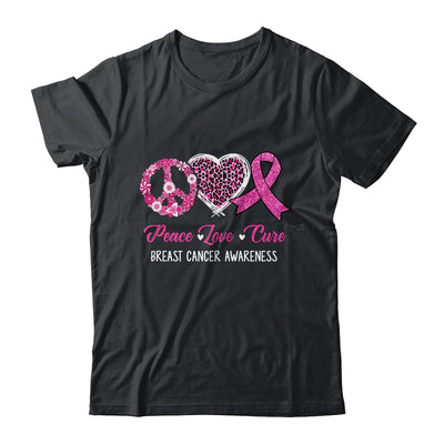 Peace Love Cure Pink Ribbon Cancer Breast Awareness Shirt & Tank Top | teecentury