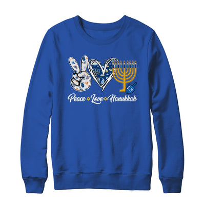 Peace Love Hanukkah Retro Chanukah Jewish Men Women Shirt & Sweatshirt | teecentury